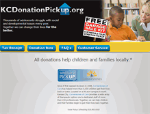 Tablet Screenshot of kcdonationpickup.org